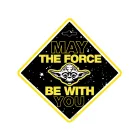 Gépjárműbe "BABA A FEDÉLZETEN!" tábla STAR WARS YODA