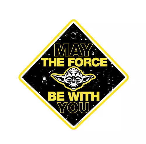 Gépjárműbe "BABA A FEDÉLZETEN!" tábla STAR WARS YODA