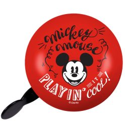Disney Retro nagy csengő - 80mm - Mickey egér - piros