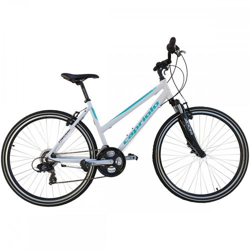 Capriolo X-Rider alumínium női crosstrekking kerékpár 48cm Fehér-Menta V-fékes