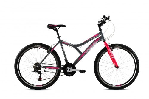 Capriolo Diavolo 600 26" női MTB kerékpár 19" Grafit-Rózsaszín 2020