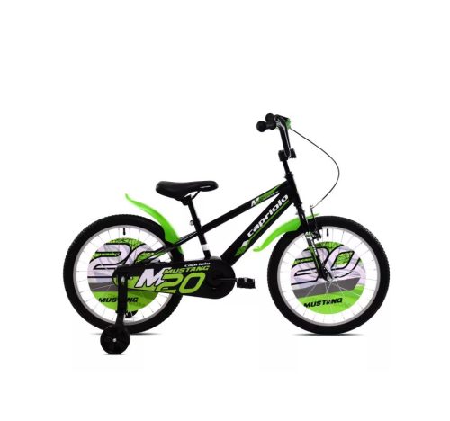 Capriolo-Mustang-20-gyerek-kerekpar-Fekete-Zold