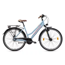   Kerékpár Csepel Spring 200 28" |  N7 - 7 sebességes (Shimano agyváltó) - Agydinamó - Női - Szürkéskék - 17"