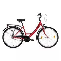   Csepel kerékpár Budapest A 26" N3 - 3 sebességes (Shimano agyváltó) - Női - Piros