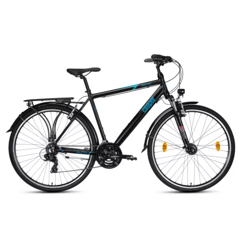 Csepel Traction 100 Férfi trekking kerékpár | V-fék - 21 sebességes - Fekete - 21" vázzal