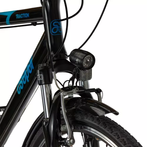 Csepel Traction 100 Férfi trekking kerékpár | V-fék - 21 sebességes - Fekete - 21" vázzal