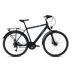   Csepel Traction 200 Férfi trekking Kerékpár | agydinamóval - 21 sebességes - Fekete - 23" Extra nagy vázzal