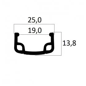 Abroncs 24x1 3/8 alu 19-540 36l Beretta e-25