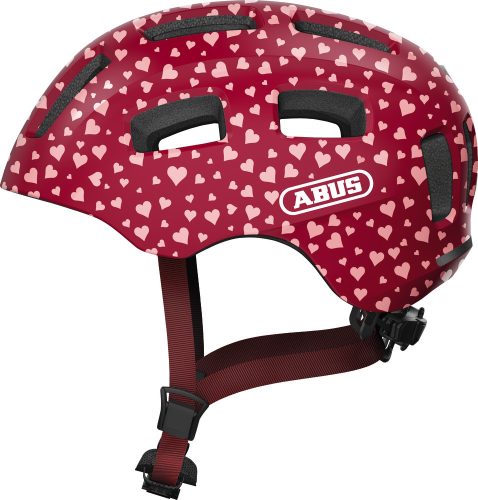 ABUS kerékpáros gyerek sisak Youn-I 2.0, In-Mold, cherry heart, M (52-57 cm)