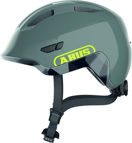 ABUS kerékpáros gyerek sisak Smiley 3.0 ACE LED, In-Mold, shiny grey, M (50-55 cm)
