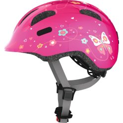   ABUS kerékpáros gyerek sisak Smiley 2.0, In-Mold, pink butterfly, M (50-55 cm)