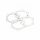BBB Cycling kerékpáros féktárcsa alátét szett, BBS-130 Rotor, 6 csavaros, 4 db-os kiszerelés, ezüst