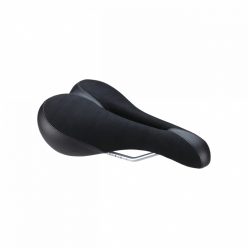   BBB Cycling kerékpáros nyereg BSD-12 MultiDensity, férfi, szintetikus bőr bevonat, anatómiai nyílással, 170mm széles, 270mm hosszú, fekete