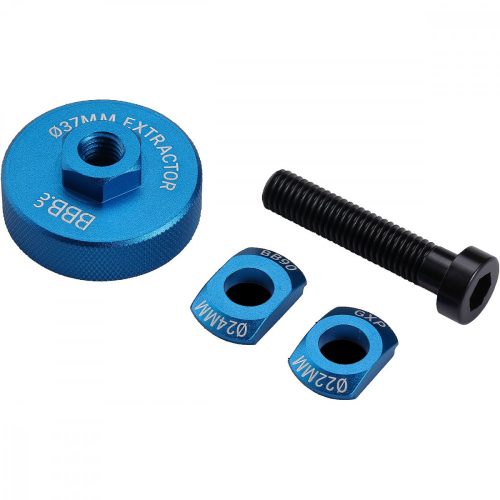 BBB Cycling kerékpáros szerszám - középrész csapágy lehúzó BTL-232 Bearing Remover GXP/BB90, 17mm-es villáskulcs kell hozzá, 22 és 24 mm-es kinyomólapokkal, 37 mm-es kihúzócsésze O-gyűrűs védővel