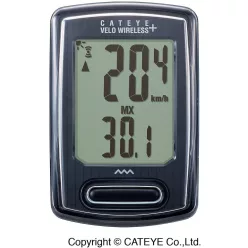   Cateye Velo Wireless Computer - 8 funkciós - vezeték nélküli - háttérvilágítás - fekete