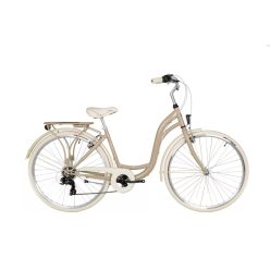   Cervo Verona Premium női városi kerékpár - 1 sebességes kontrás - 28" - Cappuccino színben