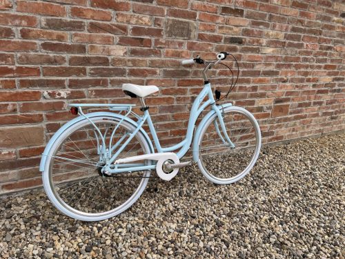 Cervo Salerno ALU Premium női városi kerékpár 28" méretben - 1 sebességes kontrás - Babyblue