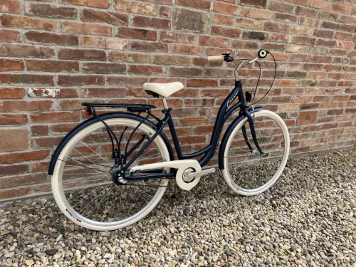 Cervo Salerno ALU Premium női városi kerékpár 28" méretben - 1 sebességes kontrás - Matt metálkék