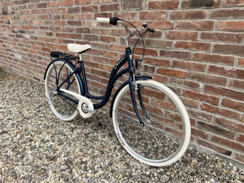 Cervo Salerno ALU Premium női városi kerékpár 28" méretben - 1 sebességes kontrás - Matt metálkék