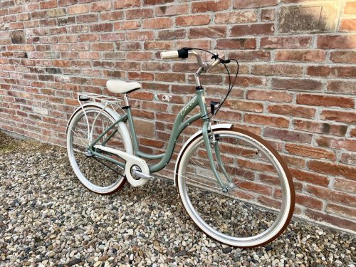 Cervo Salerno ALU Premium női városi kerékpár 28" méretben - 1 sebességes kontrás - Pisztácia-csontfehér