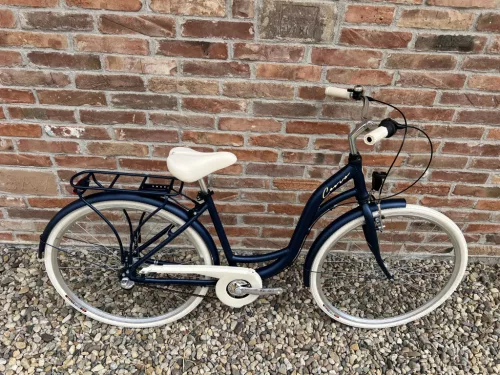 Cervo Salerno ALU Premium női városi kerékpár 28" méretben - 6 sebességes láncváltós - Matt metálkék