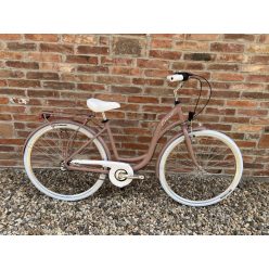  Cervo Salerno ALU Premium női városi kerékpár 28" méretben - 6 sebességes láncváltós - Matt púder