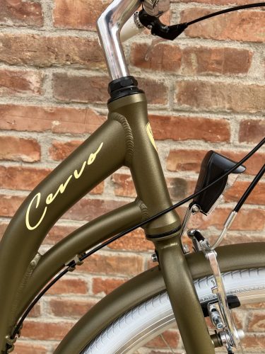 Cervo Salerno ALU Premium női városi kerékpár 28" méretben - 6 sebességes láncváltós - Matt bronz zöld