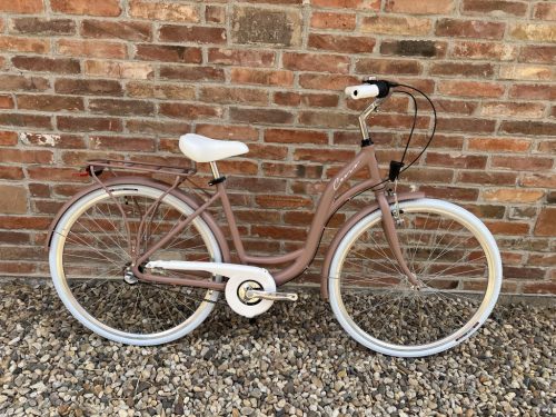 Cervo Salerno ALU Premium női városi kerékpár 28" méretben - 3 sebességes agyváltós - Matt púder
