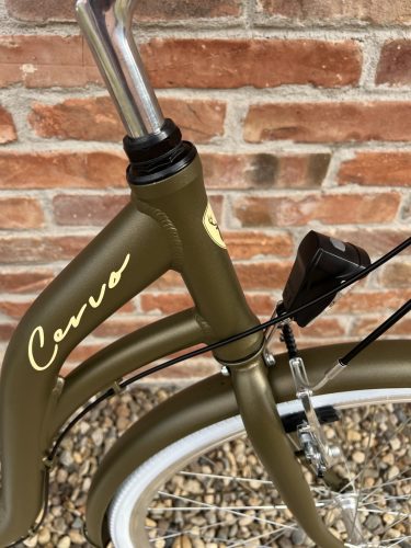 Cervo Salerno ALU Premium női városi kerékpár 28" méretben - 3 sebességes agyváltós - Matt bronz zöld