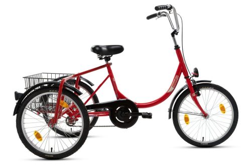 Csepel Camping kerékpár - háromkerekű bicikli - Agyváltósan N3 - Piros