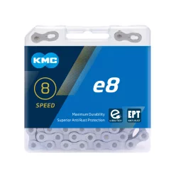 Lanc-KMC-E8-8-speed-e-bike-1-2-x-3-32-136L-ezust-fekete