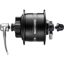   Shimano első agydinamó NEXUS - 3.0W SMDH10 - 36H -gyorszáras -  tárcsafékes 6 csavaros - Fekete