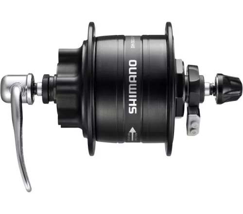 Shimano első agydinamó NEXUS - 3.0W SMDH10 - 36H -gyorszáras -  tárcsafékes 6 csavaros - Fekete