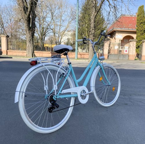Egyedi festésű Mademoiselle trekking túra/városi kerékpár - Nőknek - 7sp - Türkiz