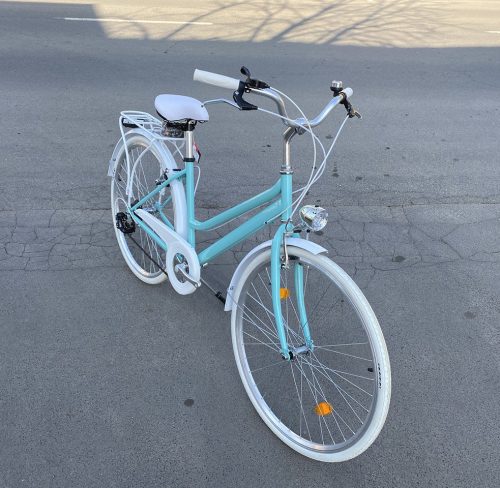 Egyedi festésű Mademoiselle trekking túra/városi kerékpár - Nőknek - 7sp - Türkiz