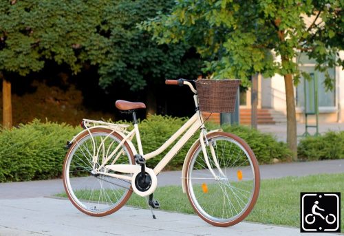 Egyedi festésű Mademoiselle trekking túra/városi kerékpár - Nőknek - 7sp - Krém