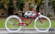 Egyedi Cruiser Kerékpár Női Bordó - Króm - Fehér
