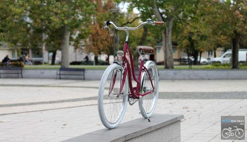 Egyedi Cruiser Kerékpár Női Bordó - Króm - Fehér