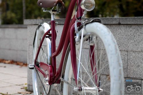 Egyedi Cruiser Kerékpár Női Bordó - Króm - Fehér