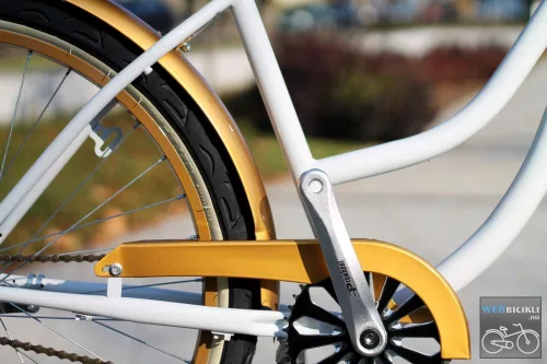 Egyedi Cruiser Női Kerékpár  1sp / 3 sp - Fehér - Arany