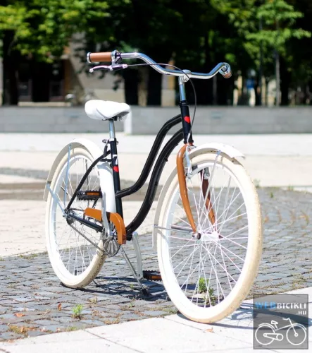 Egyedi Cruiser Női Kerékpár  1sp / 3 sp - Fekete - Feher - Barna
