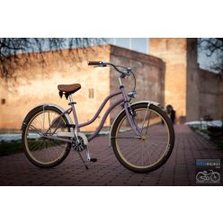 Egyedi Cruiser Női Kerékpár  1sp / 3 sp - Lila - Krem