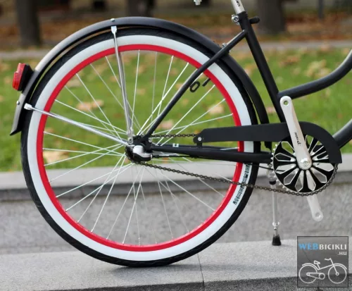 Egyedi Cruiser Női Kerékpár  1sp / 3 sp - Mattfekete - Pink