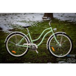 Egyedi Cruiser Női Kerékpár  1sp / 3 sp - Mentazöld - Fehér