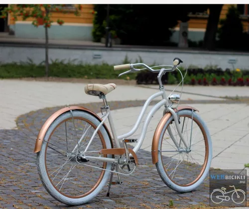 Egyedi Cruiser Női Kerékpár  1sp / 3 sp - Gyongyfeher - Rosegold