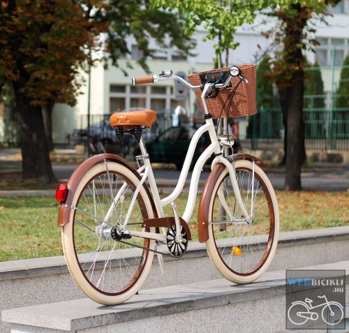 Egyedi Cruiser Női Kerékpár  1sp / 3 sp - Krem - Barna