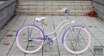 Egyedi Cruiser Női Kerékpár  1sp / 3 sp - Lila - Rózsa