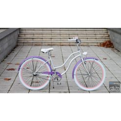 Egyedi Cruiser Női Kerékpár  1sp / 3 sp - Lila - Rózsa