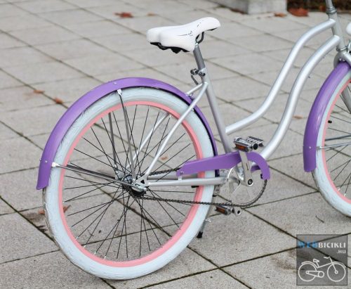Egyedi Cruiser Női Kerékpár  1sp / 3 sp - Lila - Rózsa