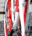 Egyedi Cruiser Női Kerékpár  1sp / 3 sp - Piros Pottyos